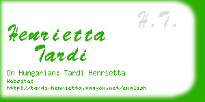 henrietta tardi business card